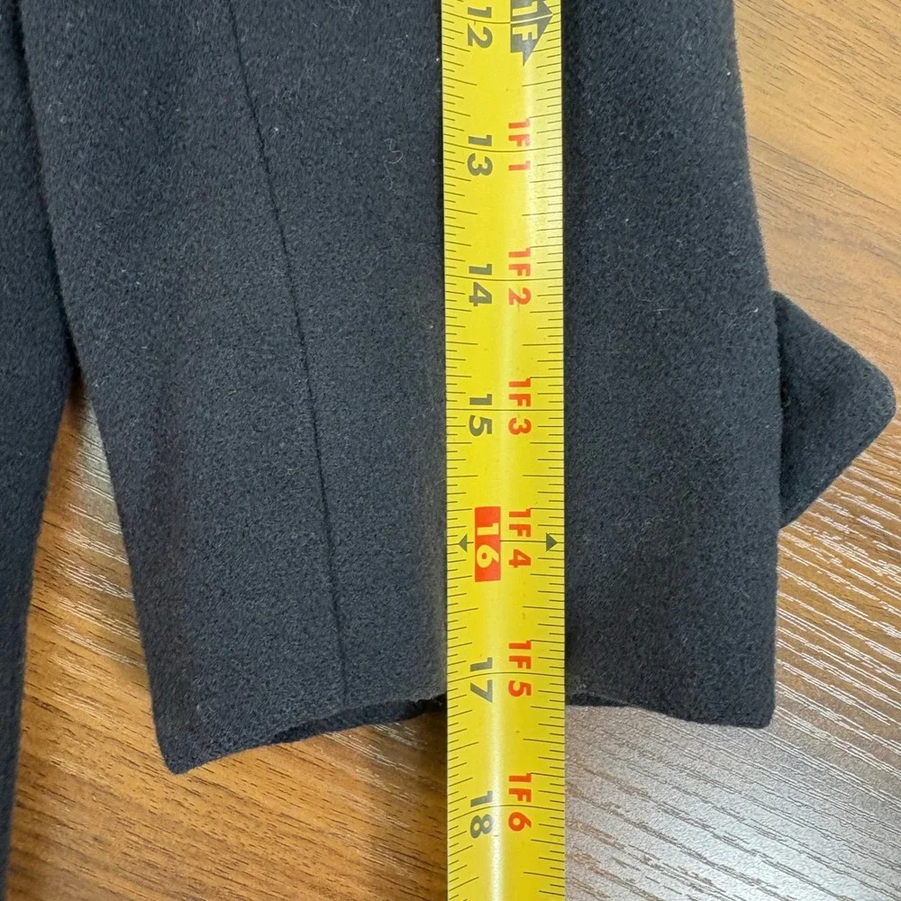Burberrys Vintage Girls Wool Coat Navy Blue Made in England Age 14-15 Womens XS